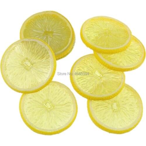 Gresorth 9 PCS Artificial Yellow Orange Slice Fake Fruits Slices Decoration Photography Props