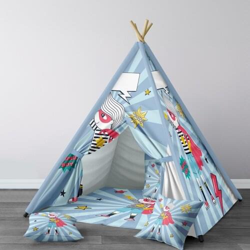 Play Tent for Kids Wigwam Portable Indoor Playground Tents Children Bedrooms Super Size Stars Cloak Model 272