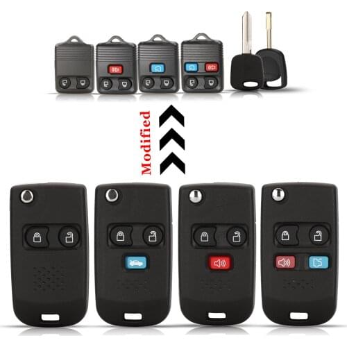 Jingyuqin 2/3/4Buttons Modified Remote Car Key Shell Case For Ford Crown Victoria Expedition Explorer Sport FO38/FO21 Blade