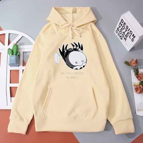 Kawaii Kumoko Spider Womens Pullover Popular Japan Anime Hooded Sweatshirt So I'm a Spider, So What? Hoodies Female Street Tops