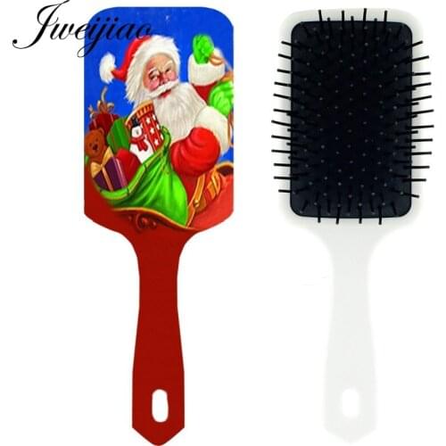 JWEIJIAO Santa Claus Father Christmas Gift Massage Comb Cartoon Tangle hair brush Scalp Hair Care Tool cepillo pelo