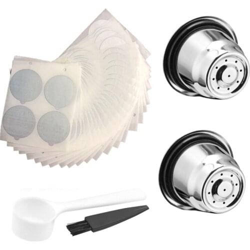 Tamper Stainless Steel Refillable Nespresso Coffee Capsule Reusable Nespresso Machine Espresso Coffee Maker Cup Filter