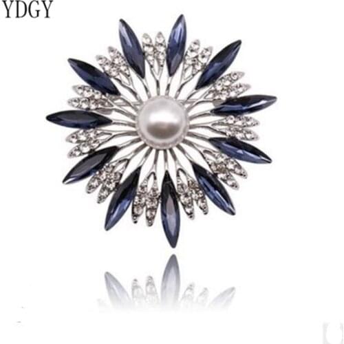 YDGY Fashion Creative Brooch High-grade Alloy Female Pearl Brooch Water Drop Jewelry