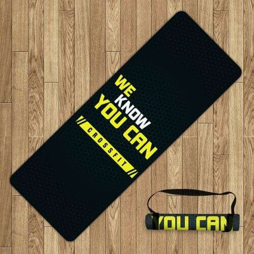 Mens Fitness Mat Gym Push Up Crossfit Equipment Natural Rubber Folding Sports Non-slip Mats DIY Personalized Yoga Mat
