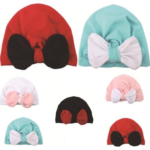 New Newborn Baby Boy Girl Knitted Hat Winter Warm Bow Beanie Headwear Cap Baby Hat Winter Cap Sombrero Hoed