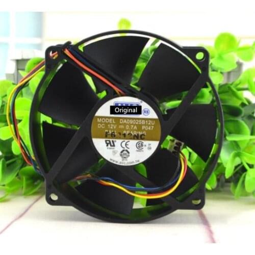 Original 100% working DA09025B12U 9CM round frame supports CPU fan double ball bearing PWM 4 wire speed