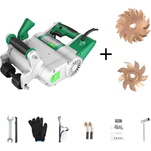 220V Electric Wall Chaser Wall Grooving Slotting Machine Concrete Cutter 1100W 1600RPM