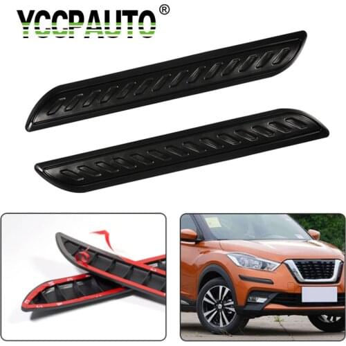 YCCPAUTO 2Pcs Car Bumper Protector Anti-collision Strips Rubber Auto Guard Corner Body Protection Moldings Bar Car Styling