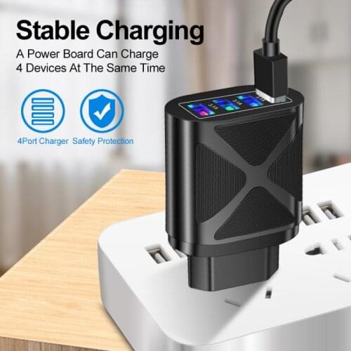 Charger USB Type C More Charger USB Cable 5V 3.1A 4USB Wall Charger Quick Charge USB 3.0 Universal Power Adapter Travel