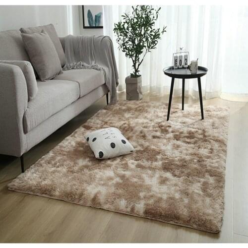 Nordic Mottled tie dyed gradient carpet living room long hair washable mat encryption thickening rug soft and comfortable carpet