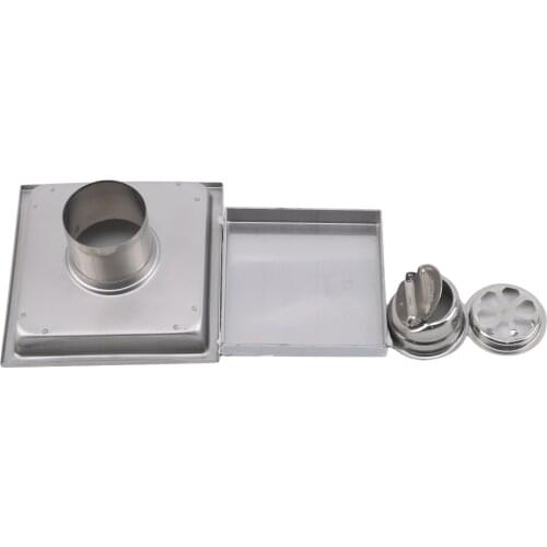 Floor Drain Tile Invisible Insert Square Floor Waste Grates Bathroom Shower Drain Large Flow Drain With Waste Grate