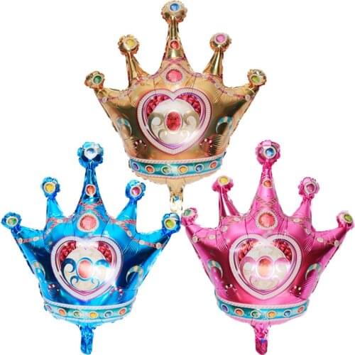 Crown aluminum film balloon princess crown birthday party room anniversary wedding decoration arrangement can be wholesale