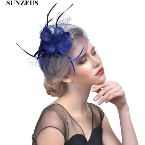 Fascinators Womens Party Hats Elegant Feathers Lines Bridal Hats for Wedding Girls Dancing Hair Accessories SH43