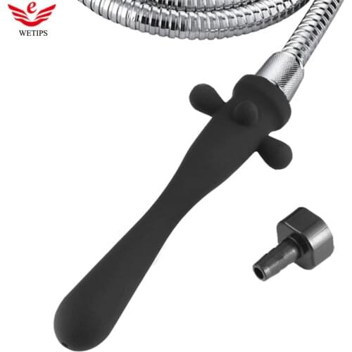 Wetips Silicone Enema Bidet Ducha Anal Cleaning Shower Douchette Wc Douche Anal Shower Enema Cleansing Tip Douche Anal Shower