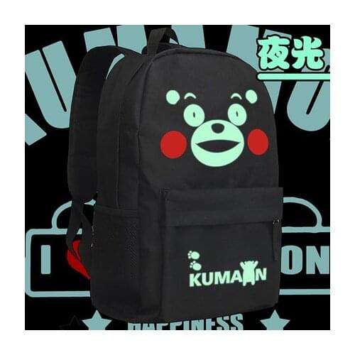 Japanese Cute KUMAMON Cosplay Backpack Anime Bear cartoon Oxford School Bag Unisex