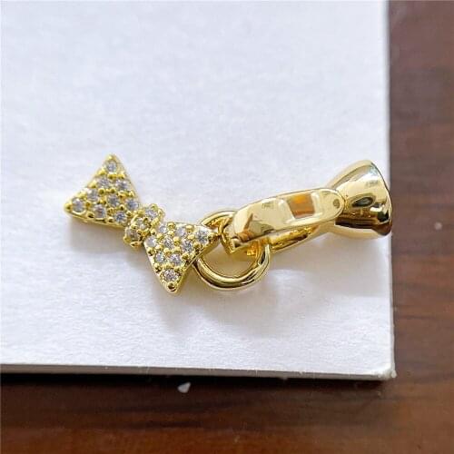 Free Shipping 18k Real Gold Plated Pearl Bracelet Clasp Beads High Quality for DIY Jewelry Making Fastening Findings Accessories