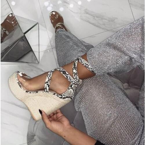 MHYONS Summer Women Platform Sandals Gladiator Fashion High heels Wedges Espadrilles shoes Ladies Open toe Sandals Serpentine