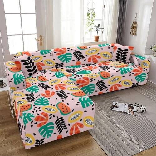 1Pcs Fruit Pineapple Sofa Cover Stretch Elastic Sofa Covers for Living Room Couch Covers Sectional Corner L-shape Sofa Cover