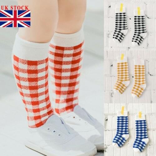 2020 Casual Baby Girls Boys Kids Spanish Romany Knee High Socks Plaid Party School Stockings