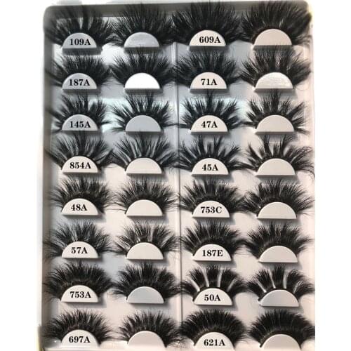 29 Styles 25mm Lashes Wholesale 100% Mink Hair Crisscross Thick Natural 3d Eyelashes Handmade Mink Lashes Makeup Fake Eyelashes