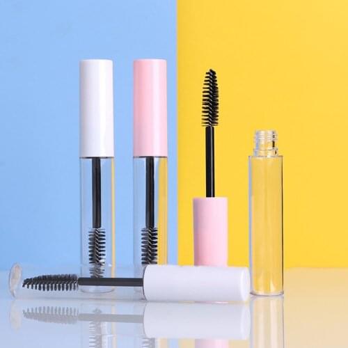 5pcs 10ml Empty Eyelashes Tube Mascara Tube Vials Refillable Bottles Cosmetic DIY Sample Container with Eyelash Brush Stick