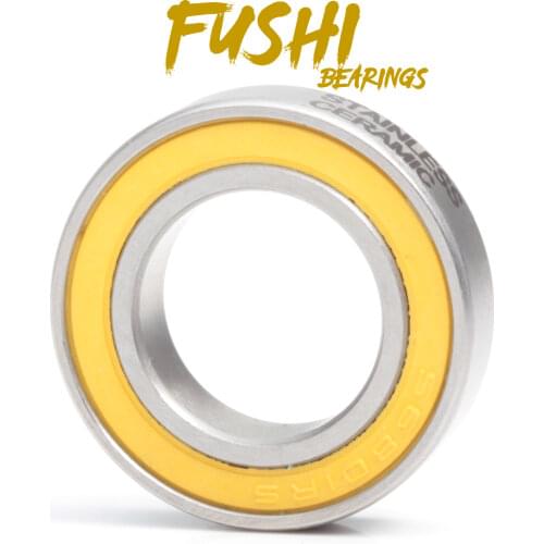 6801-2RS Stainless Bearing 12*21*5 mm ( 1 PC ) ABEC-3 6801 RS Bicycle Hub Front Rear Hubs Wheel 12 21 5 Ceramic Balls Bearings