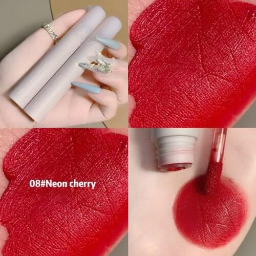 8 Colors Velvet Lipstick Matte Texture Waterproof Moisturing Long Lasting Nonstick Cup Rich Lip Makeup TSLM1