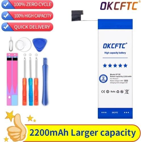 2200mAh Battery For APPLE iPhone SE 2016 iPhoneSE 5SE High Capacity Li-polymer Batteries For Apple iPhone SE SE1 + Tools
