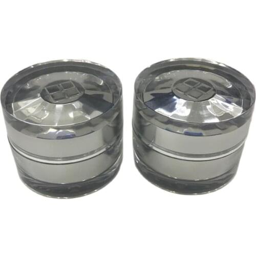 30g cyliner shape shiny silver acrylic cream bottle,plastic jar for eyecream/essence/night cream cosmetic packing