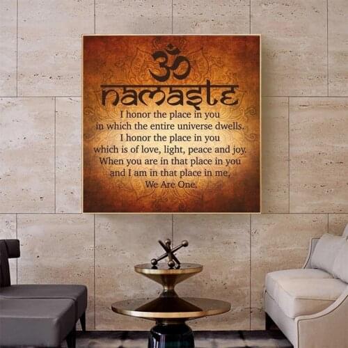 Buddhist Inspirational Motivational Spiritual Quote Canvas Painting One Piece Posters and Print Wall Art for Home Decoration