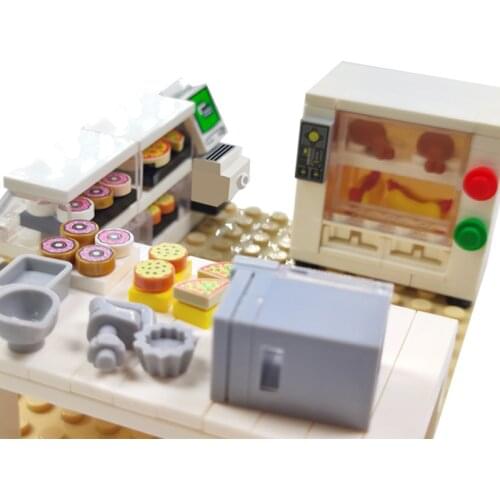 Compatible Friends Food Shop Building Blocks City Bread Cake Dessert Bricks Parts Construction Toys for Kids Girls Xmas DIY Gift
