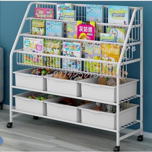 Childrens Bookshelf Picture Book Toy Storage Rack Baby Floor Multi-layer Household Finishing Storage Cabinet Storage Rack