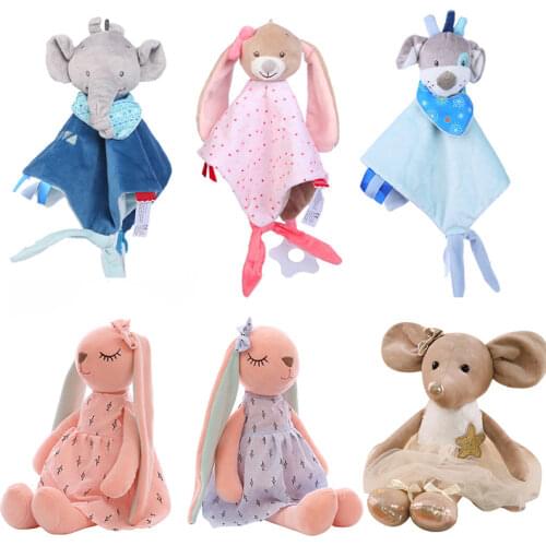 Baby Comforter Toy Plush Bunny Baby Toys 0 12 Months Soft Stuffed Animals Sleeping Toy For Baby Appease Towel Plush Toys
