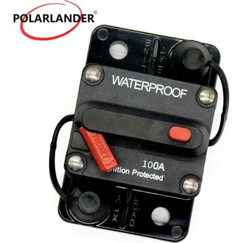 For Marine Boat RV Electric Protection Circuit Breaker Reset Fuse Inverter 100A Adapter Fuse Protector Holder Waterproof Switch