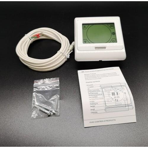 E91 (M9) 16A touch screen underfloor heating thermostat for good quality with floor sensor 3M temperature control system