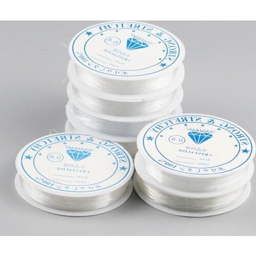 Transparent Crystal Stretch Cord Elastic Line Beading Rope Cord Thread String For DIY Bracelet Jewelry Making findings 0.4-1.2m