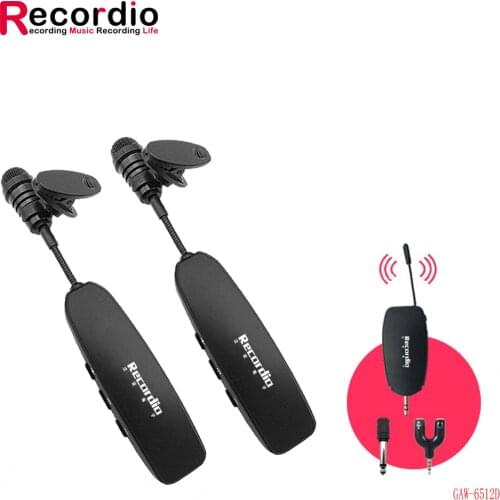GAW-6512D Double Wireless Instrument Microphone for Saxophone Stage Performance Interview with Outdoor Reporters microphone