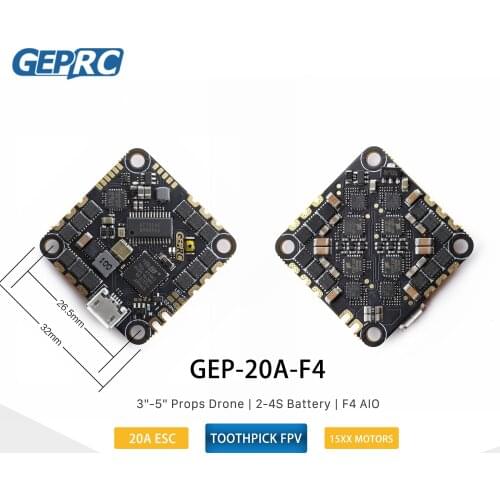 GEPRC GEP-20A-F4 AIO Flight control Toothpick 2-4S For Toothpick Whoop DIY FPV Racing Drone