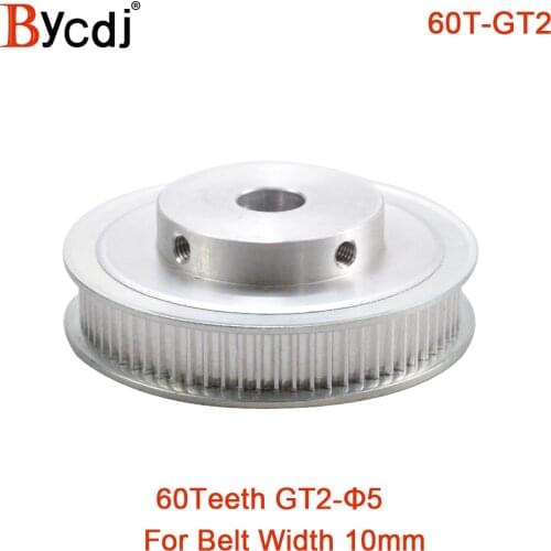 GT 60 Teeth 2M 2GT Timing Pulley Bore 5/6/6.35/8/10/12/14/15mm for GT2 Open Synchronous belt width 6/10mm Gear 60Teeth 60T