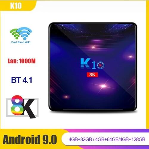 K10 Android TV BOX S905X3 4G DDR3 64GB 32GB 128GB Support 2.4G/5G WIFI LAN1000M Bluetooth V4.1 8K SHV Android TV Set Top Box