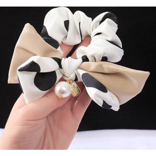 Korea Large Bow Elastic Hair Bands Elegant Temperament Hair Rope Fashion Personality Butterfly Girls Hair Tie Ring Headdress New