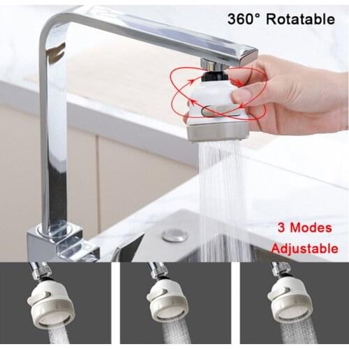 Faucet filter Water Saving 3 Modes Faucet Aerator Rotatable Flexible High pressure Filter Sprayer Nozzle fitting M22/M24