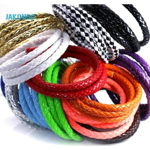 7mm Round Leather Cord DIY Rope Thread for Jewelry Making Decorative Handicrafts Accessories 1meter