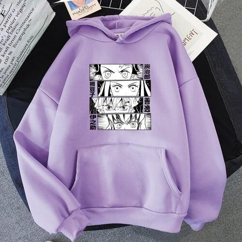 Cool Manga Kimetsu No Yaiba Hoodie Harajuku Anime Demon Slayer Hoodies Men Women Tops Casual Long Sleeve Streetwear Sweatshirt