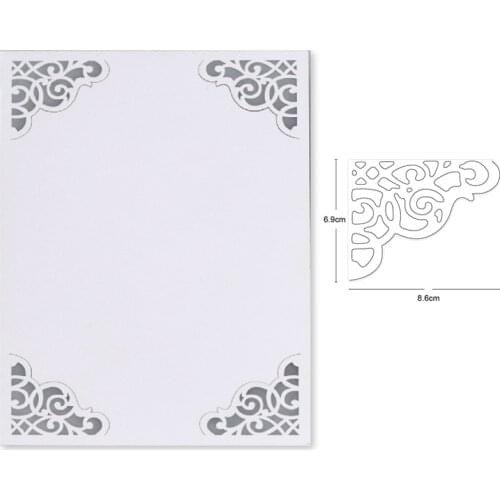 Metal cutting dies lace corner frame cut die mold decoration Scrapbook paper craft knife mould blade punch stencils dies