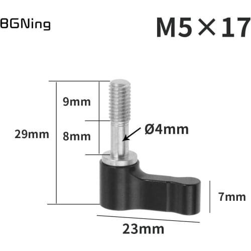 Stainless Steel 304 L-type M5x17 Adjustment Locking Screw Hand Tighten Adjustable Screws for DSLR Camera Photography Accessory