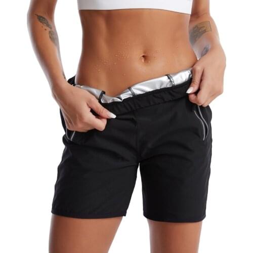 New Women Sweat Sauna Pants Thermo Body Shaper Weight Loss Legging Exercise Workout Training Pants Reflective Zipper With Pocket