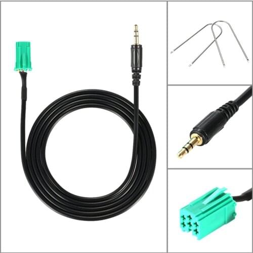 Durable 3.5mm Male Audio Cable Aux In Input Adapter For Renault Stereo Car Auxiliary Audio Cable 2005-2011 For Smart Phone MP3