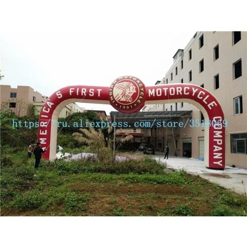 Sell large red 15-meter span outdoor PVC inflatable airtight arches for commercial advertising campaigns or other USES
