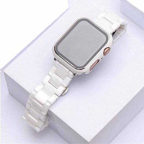 Ceramics Strap For Apple Watch 6 SE Band 44mm 40mm Protective Case For iWatch Series 5 4 Applewatch 3 42mm 38mm Watchbands